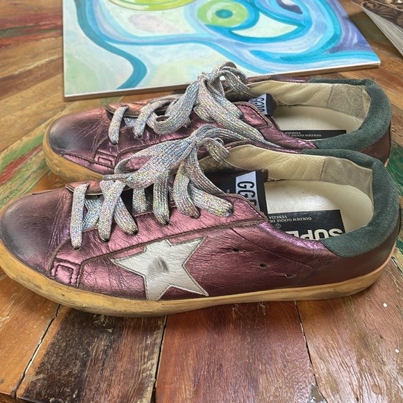 Golden Goose Pink Metallic Leather sneakers - Picture 4 of 6